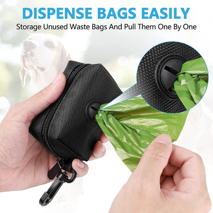 Dog Poop Bag Dispenser Holder Soft Waste Bags Roll Holders Clip 2PCS Black