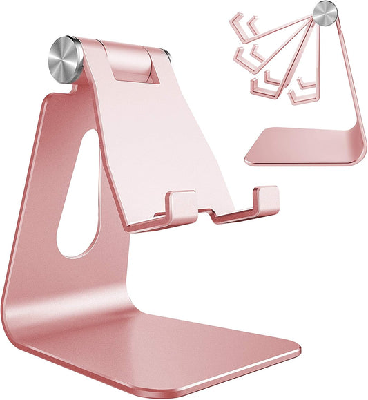 Aluminum Cell Phone Stand, Adjustable Phone Holder for Desk