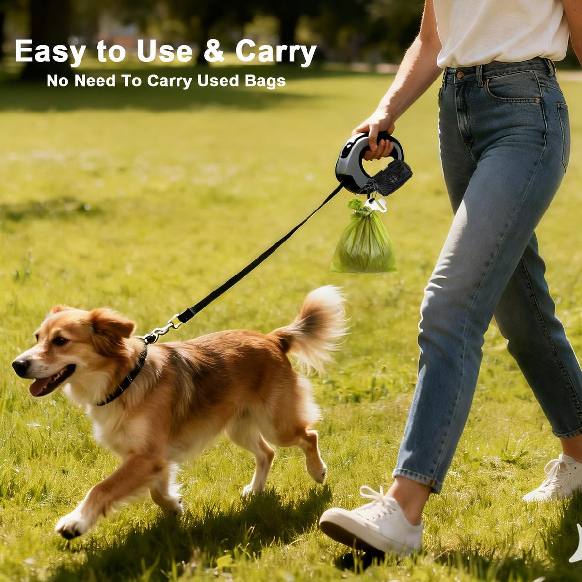 Dog Poop Bag Dispenser Holder Soft Waste Bags Roll Holders Clip 2PCS Black