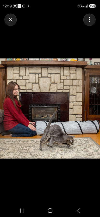 Collapsible Cat Tunnel with Peek Holes & Play Ball